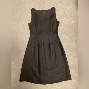 Brown Linen Mexx A-line pleated dress Size 2